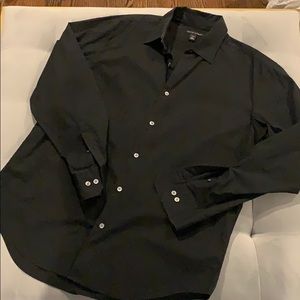 Banana Republic Large Black Stretch Dress Shirt